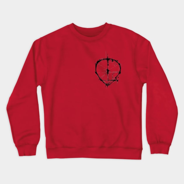 Transparent graphic heart Crewneck Sweatshirt by Mzerart